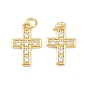 Латунные микро проложить кубического циркония подвески, крест прелести, долговечный, стойки покрытие, без свинца и без кадмия, с целью перехода в кольце