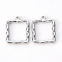 304 подвески из нержавеющей стали из нержавеющей стали, для diy уф смолы, эпоксидная смола, Прессованные цветочные украшения, квадратный