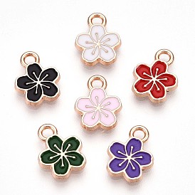 Сплав эмали прелести, без свинца и без кадмия, золотые, цветочный шарм