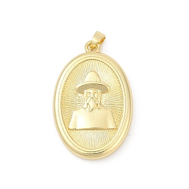 Латунные подвески, овал с человеческими оберегами, долговечный, без свинца и без кадмия, стойки покрытие