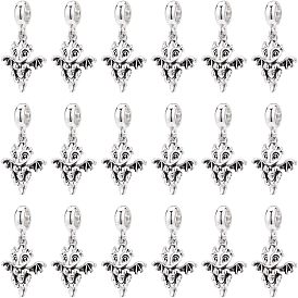 36 шт., европейские подвески из сплава в тибетском стиле, Подвески с большими отверстиями, дракон