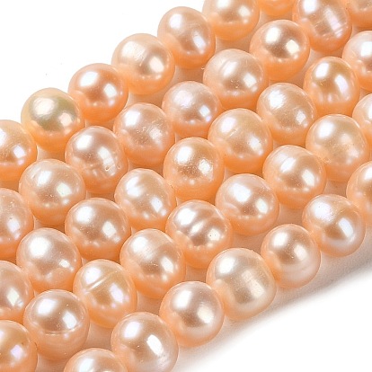 Natural Cultured Freshwater Pearl Beads Strands, Potato, Grade 3A+
