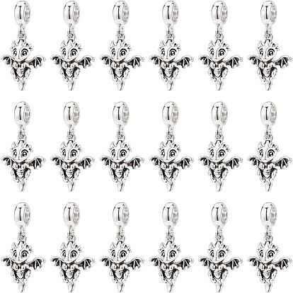 36 шт., европейские подвески из сплава в тибетском стиле, Подвески с большими отверстиями, дракон