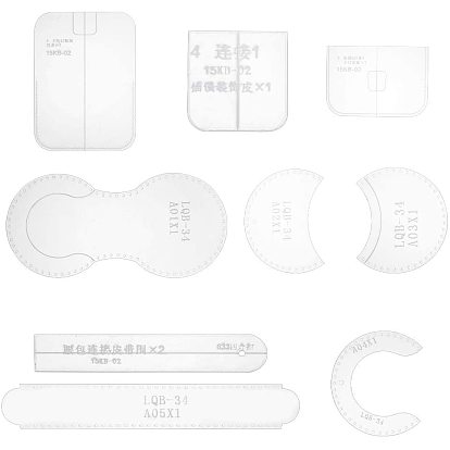 Waist Bag Acrylic Template, Leather Handcraft Patterns Model