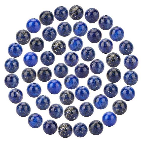 Natural Lapis Lazuli Beads Strands, Dyed, Round