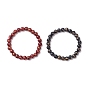 2шт. наборы круглых браслетов из стеклянных бусин, растянутых в стиле волочильного станка для выпечки