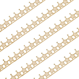 5 ярдов плетеной металлической кружевной отделки в форме звезды, для пошива одежды из ткани аксессуары