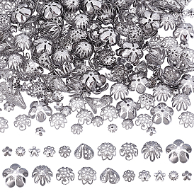 300 шт. 10 стили, не тускнеющие 304 декоративные колпачки из нержавеющей стали, мульти-лепесток, цветок