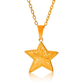 Stainless Steel Star Pendant Necklaces for Women