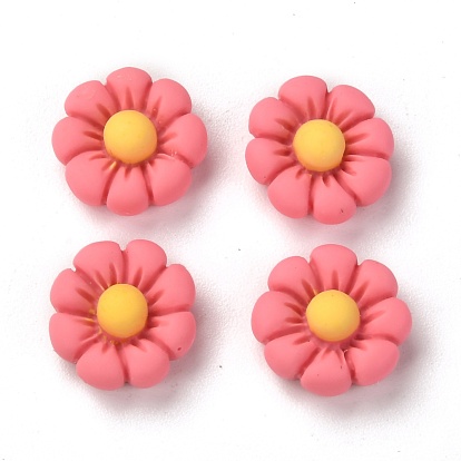 Opaque Resin Cabochons, Flower