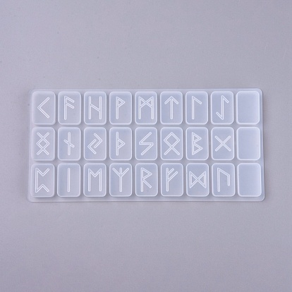 Runes/Futhark/Futhorc Silicone Molds, Resin Casting Moulds, For UV Resin, Epoxy Resin Jewelry Making