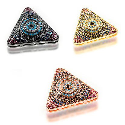 Micro-set Evil Eye CZ Jewelry Connector Triangular Turkey Eye DIY Bead Jewelry Accessories