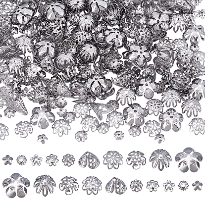 300 шт. 10 стили, не тускнеющие 304 декоративные колпачки из нержавеющей стали, мульти-лепесток, цветок