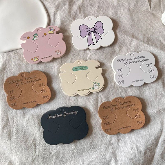 100карточки для показа бумажных заколок для волос, заколки для волос украшения аксессуары для волос, прямоугольные