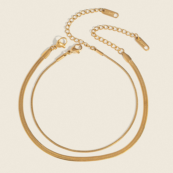 304 браслеты-змейки из нержавеющей стали для женщин