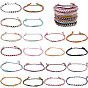 40Pcs 20 Colors Adjustable Cotton Cord Bracelets Braided for Men Women