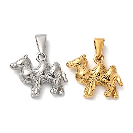 Vacuum Plating 304 Stainless Steel Pendants, Long-Lasting Plated, Camel Charm