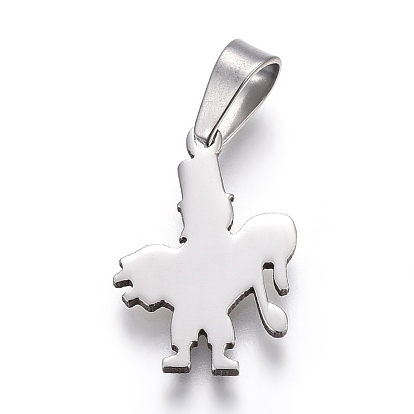 Pendentifs en acier inoxydable, humaine