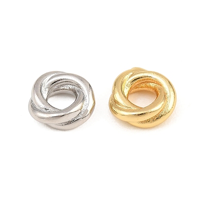 Perles en laiton, torsion, sans cadmium et sans plomb, crémaillère plaquage, plaqué longue durée