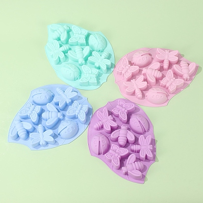 Пищевые силиконовые формы в виде стрекозы, бабочки, пчел и божьей коровки своими руками, формы помады, для конфет, цвет шоколада, изготовление изделий из уф-смолы и эпоксидной смолы, лист