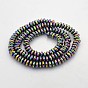 Electroplate Non-magnetic Synthetic Hematite Rondelle Beads Strands