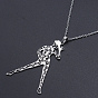 201 Stainless Steel Pendant Necklaces, with Cable Chains and Lobster Claw Clasps, Dancer