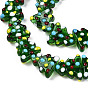 Handmade Bumpy Lampwork Beads Strands, Christmas Tree