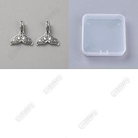 100Pcs Tibetan Style Alloy Pendants, Fishtail