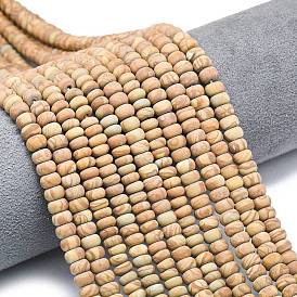 Натуральное дерево каменным кружевом бисер нитей, матовые, рондель