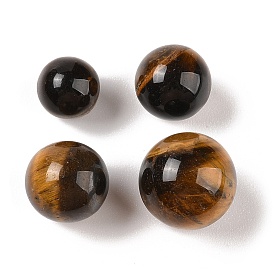 Natural Tiger Eye No Hole Sphere Beads, Round