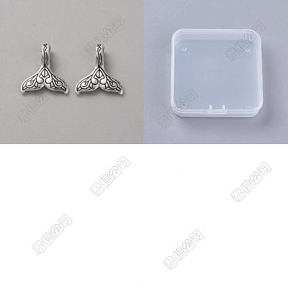 100Pcs Tibetan Style Alloy Pendants, Fishtail