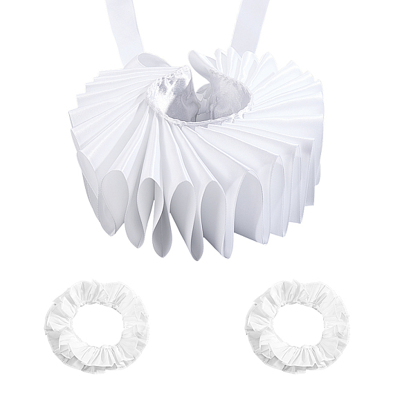 1 Pair Detachable Polyester Oversleeves & 1Pc Cotton False Collar, DIY Garment Accessories