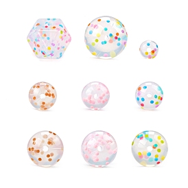 Прозрачные силиконовые фокусные бусины, круглые