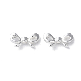 Alloy Beads, Long-Lasting Plated, Bowknot