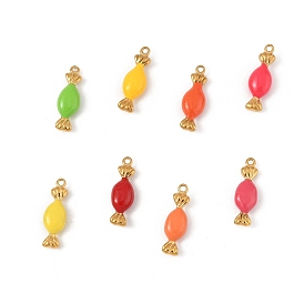 304 нержавеющей стальной эмали подвески, вакуумное покрытие pvd, реальный 18 k позолоченный, конфетное очарование