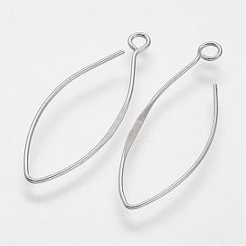 Sterling Silver Earring Hooks, Horse Eye