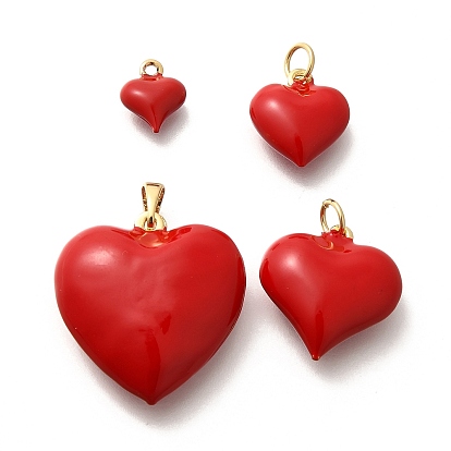 Стойка из латуни с эмалевыми подвесками, без кадмия и без свинца, долговечный, сердце прелести, с целью перехода в кольце