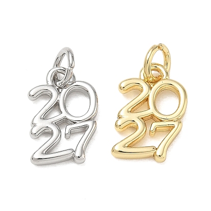Messing Charme, Zahl 2027 Reize, cadmiumfrei und bleifrei, Gestell, langlebig überzogen