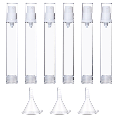 6шт. пластиковые флаконы для духов, дорожный распылитель тонкого тумана, многоразовая бутылка, с воронкообразным бункером 3 шт.