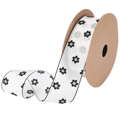 1рулонные полиэстеровые шифоновые ленты с печатью, аксессуары для одежды, подарочная упаковка, чёрные