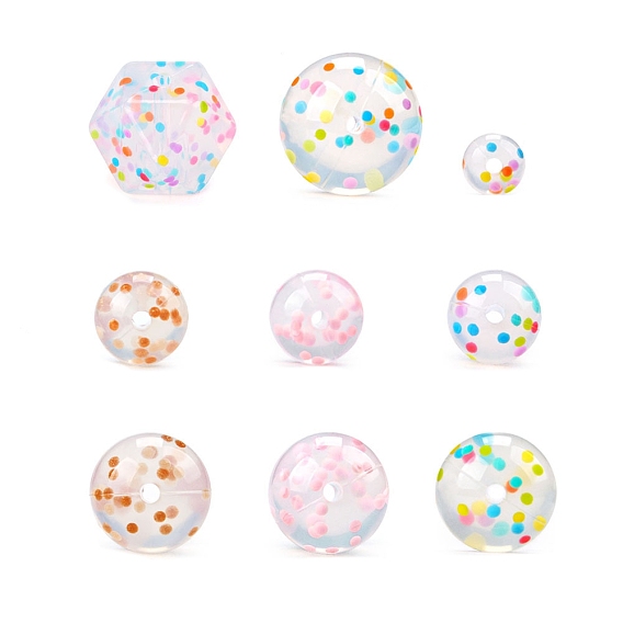 Прозрачные силиконовые фокусные бусины, круглые