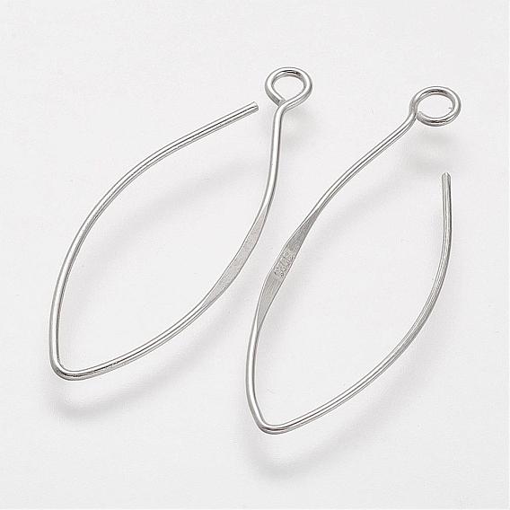 Sterling Silver Earring Hooks, Horse Eye