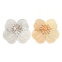 Шапочки и конусы для бусин, латунные, с железными петлями, цветок