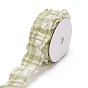 20 Yards Polyester Ruffled Ribbon, Pleated Tartan Ribbon for Wedding, Gift, Party Decoration