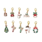 10 шт. рождественские украшения из эмалевого сплава, с карабин-лобстерами , разнообразные