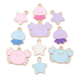 Подвески из эмали и сплава, золотой свет