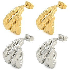 Вакуумное покрытие pvd 304 серьги-гвоздики из нержавеющей стали для женщин, U-образный