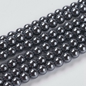 Non-magnétiques perles synthétiques d'hématite, perles rondes AAA grade