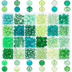 DIY Beads Jewelry Making Kit, Including Round Acrylic & Glass & Resin Beads
