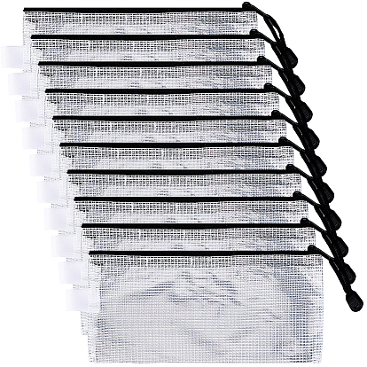 Прозрачный пакет для ручек из ПВХ, с застежкой-молнией, прямоугольные